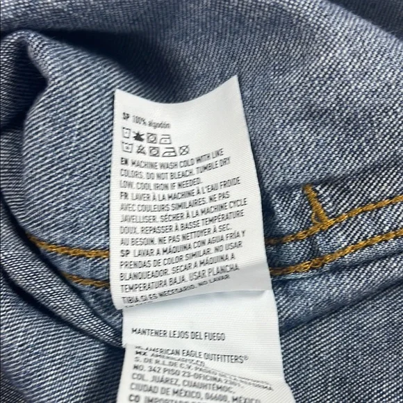 American Eagle Denim Hooded Button-Up Shacket. Unisex. Sz M - Picture 10 of 10